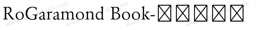 RoGaramond Book字体转换